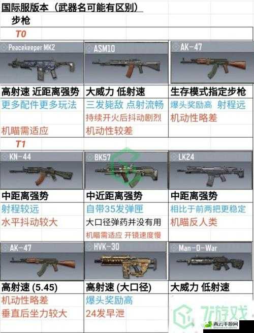 使命召唤全武器种类排行推荐：高胜率武器大揭秘